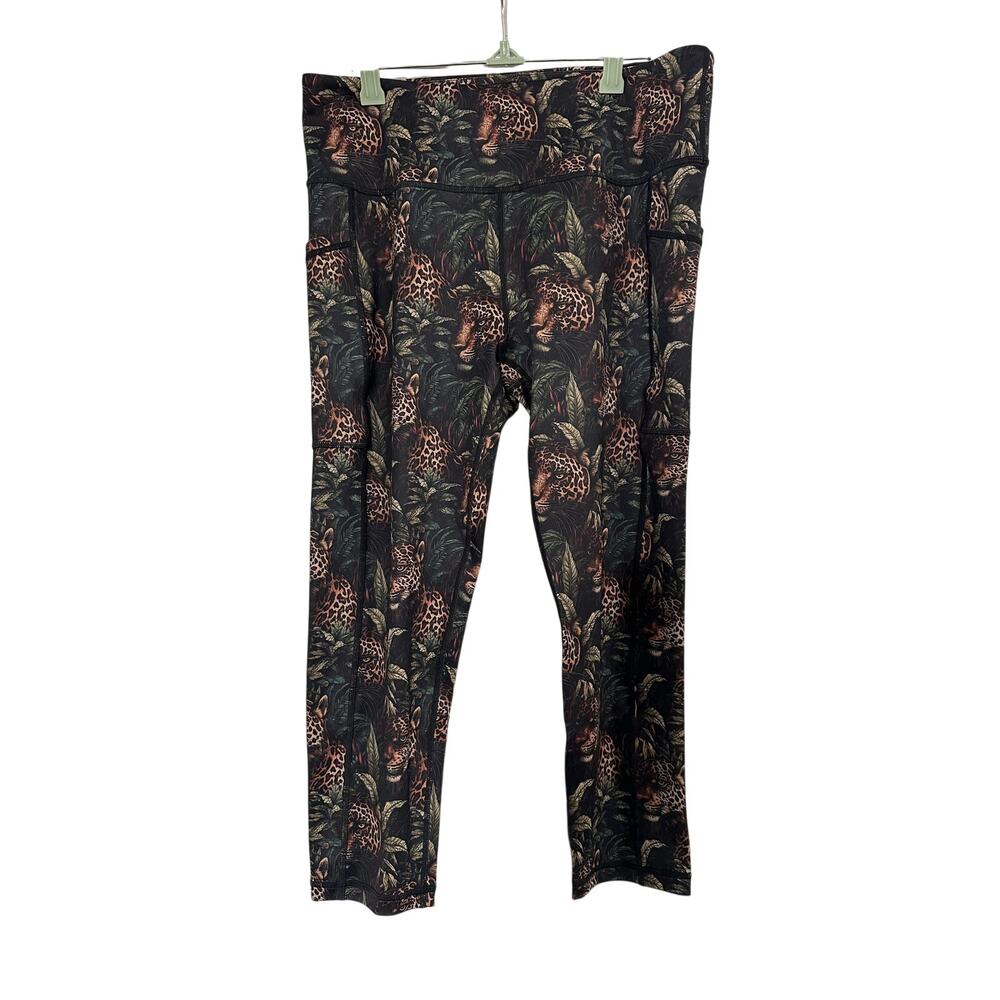 Constantly Varied Gear Large Leopard Jungle Print Predator Workout Leggings L